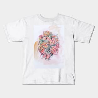 Colored Pencil Flowers Kids T-Shirt
